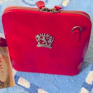 NWT Pratesi Firenze Red Leather Cross body bag.
